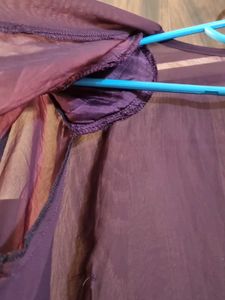 Wine Color Georgette Shrug
