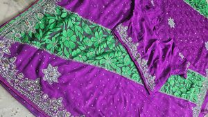 Beautiful Work Saree With Blouse ♥️