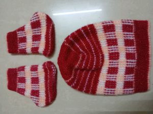Baby Sweater Woolen Set Cap Socks