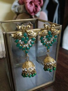 Drop Earrings Green