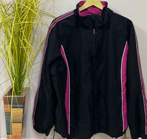 Vintage Black & Pink Track Jacket