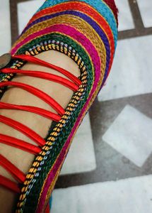 Multicolor Punjabi Jutti Cum Belli ✔️