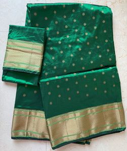 Unused Bottle Green Paithani