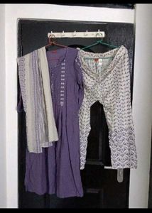 W Cotton Kurta Set