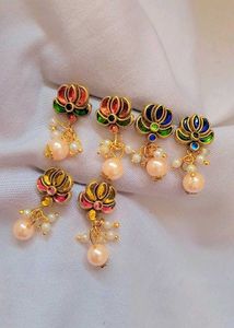 Lotus Pearl Drop Earrings (3sets)
