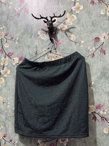 Sparkly Green Mini Skirt