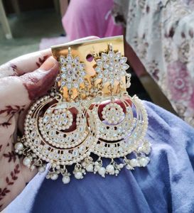 Chandbali Earrings &amp; Tikka Set
