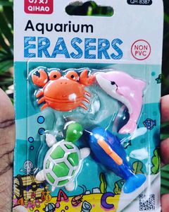 Aquarium Theme Erasers For Kids