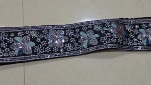 Elegant Grey Sequin Saree