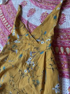 Floral Mustard Romper