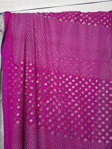 Pink Polka Dot saree
