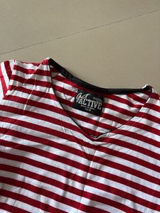 Red &amp; White Striped Dress