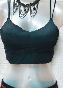 Black Spaghetti Sports Bra New Piece Freesize