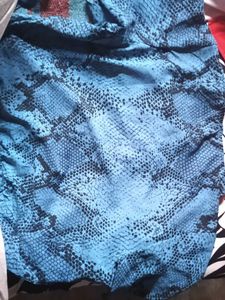 Stylish Blue Animal Print Top