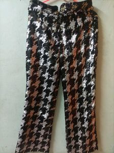 Sparkling Sequin Houndstooth Pants