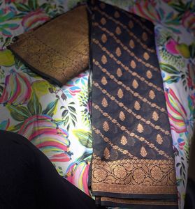 beautiful banarsi hand woven chanderi saree