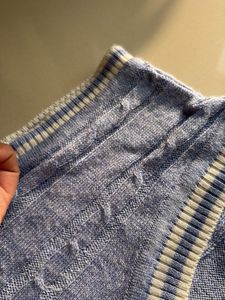 Blue Knit Sweater Vest