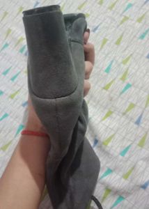 Charcoal Grey Heeled Boots