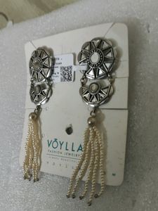 Oxidised Silver Mirror Long Earrings