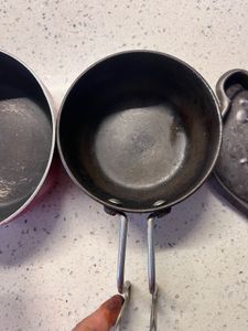 combo Used Nonstick Frying Pan and small pas