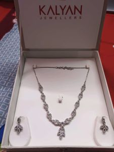 925silver Kalyan Jewellers Necklace Set