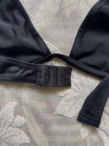 Chic Black Halter Bikini Top