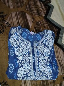 Chikankari Pure Cotton Kurti