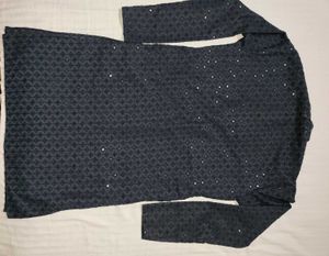 Wedding Exclusive Black Embroidered Men&#39;s Kurta.