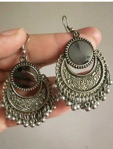 5 Earrings Combo, Oxidised Silver Earring
