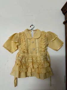 Adorable Yellow Ruffled Dress