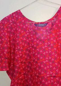 Pink Patterned Short Sleeve Top &amp; shor