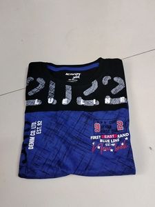 Blue With Black Kids Trowser Set