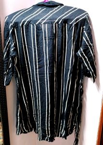 Button down long shirt with belt