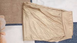 Women Shining Golden Colour Plazo Paint