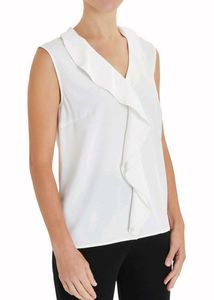 White Ruffle ZARA Tank Top