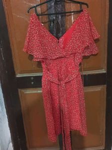 Red Floral Mini Dress