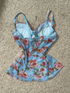 Italy Floral Mesh Top