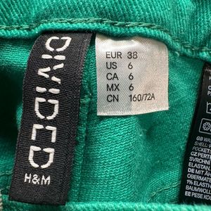 High Waist Green Jeans