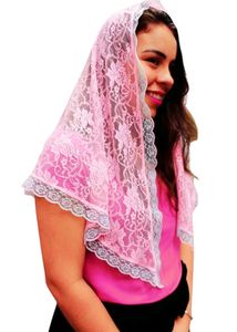 Baby Pink Lace Scarf Veil For Mass New