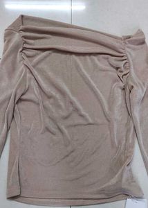 Beige Long Sleeve Top