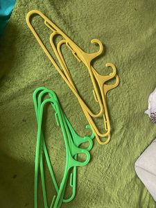Set Of 6 Hangars Happy To Hang Yellow And Green