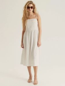 H&m White Smoked Dress