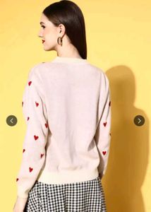 Heart Print Sweater &amp; Jeans Set