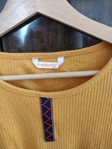 Mustard Ribbed Top