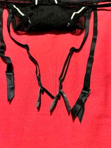 Black Lace Garter Thong – Size S