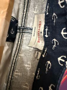 Anchor Print Denim Shorts