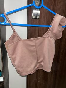 Peach Colour Good Condition Crop Top