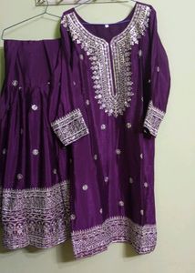 New/Unused Heavy Embroidered Sharara Set