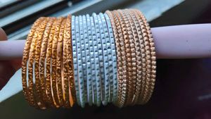 Set of Gold &amp; Silver Bangles