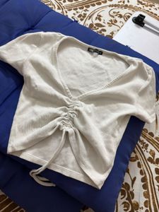 Zara Front Tie Crop Top